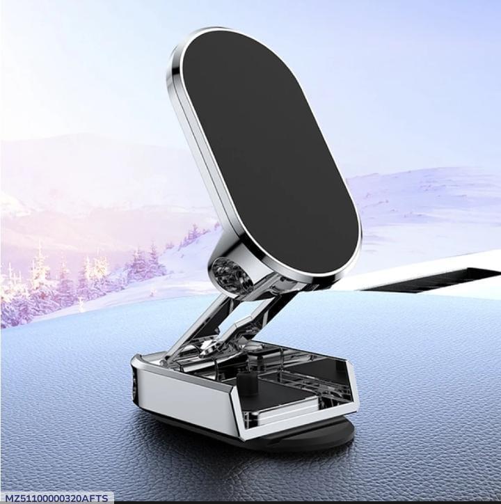 Silver Mobile Phone Holder with USB Earphone Cable Winder
